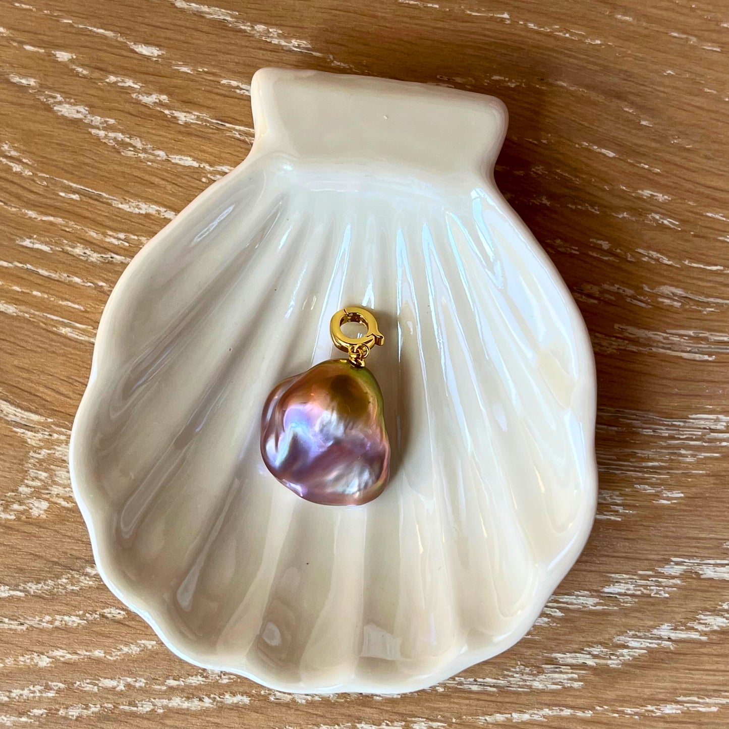 Petite Bronze Baroque Pearl Pendant