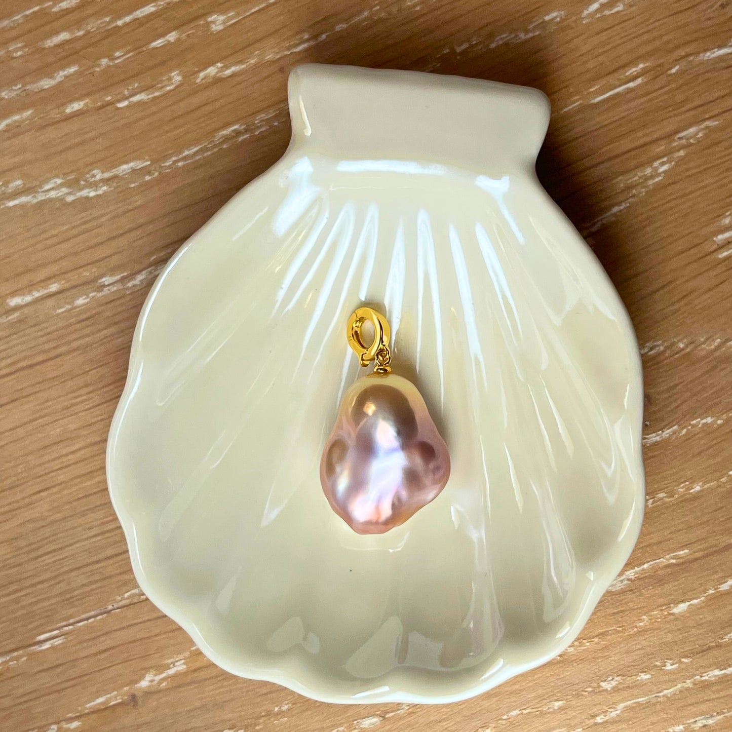 Petite Pink Baroque Pearl Pendant